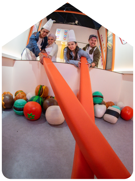 Colorful game moment