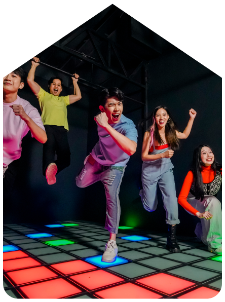 Colorful game moment